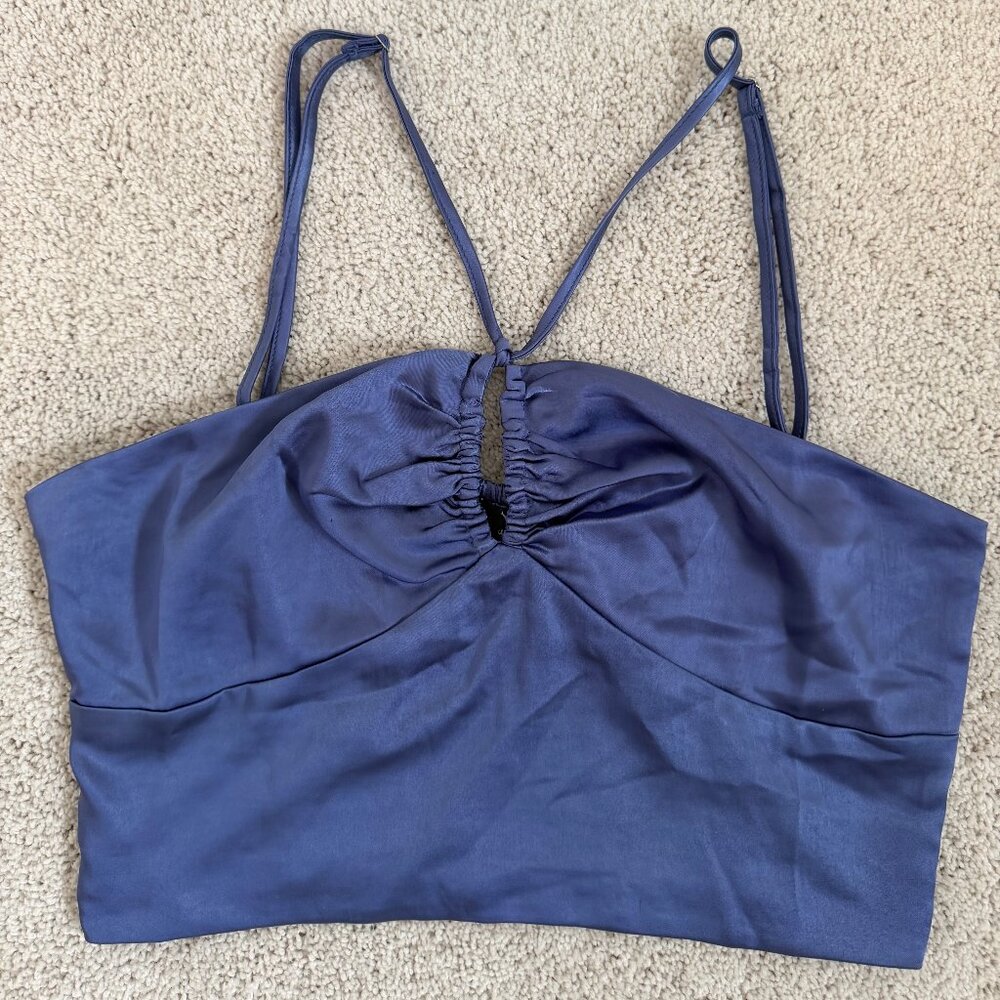 Lulu’s | Plum Smocked Crop Tank Top | Women’s Medium | NWT